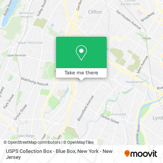 Mapa de USPS Collection Box - Blue Box