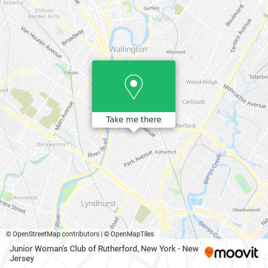 Junior Woman's Club of Rutherford map