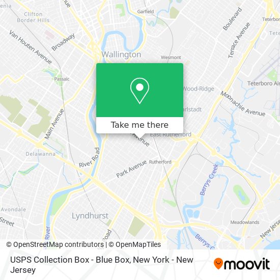 USPS Collection Box - Blue Box map