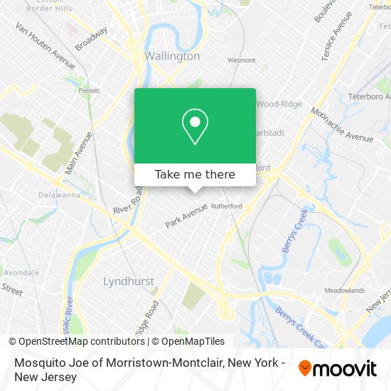 Mosquito Joe of Morristown-Montclair map