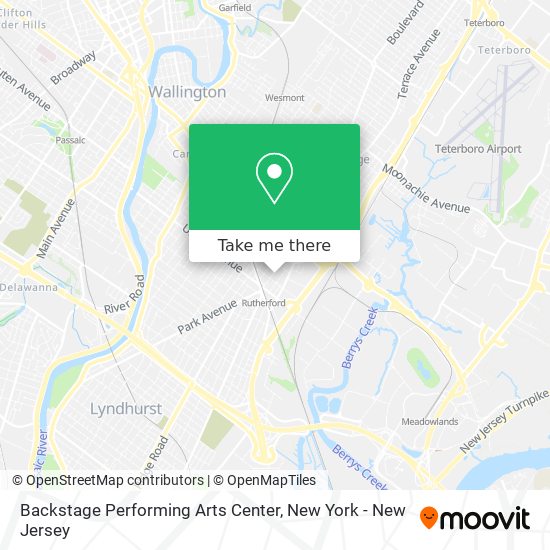 Mapa de Backstage Performing Arts Center