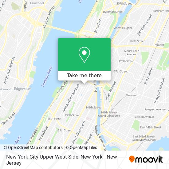 Mapa de New York City Upper West Side