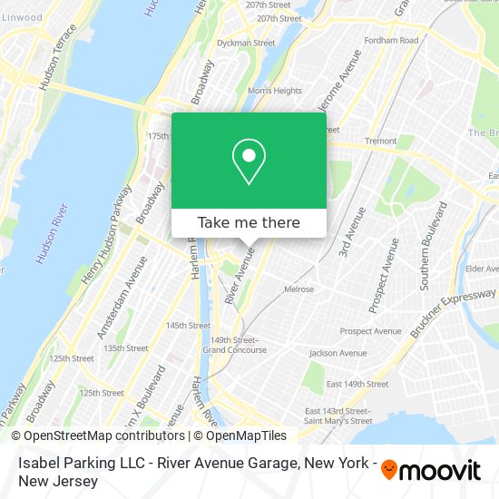 Mapa de Isabel Parking LLC - River Avenue Garage