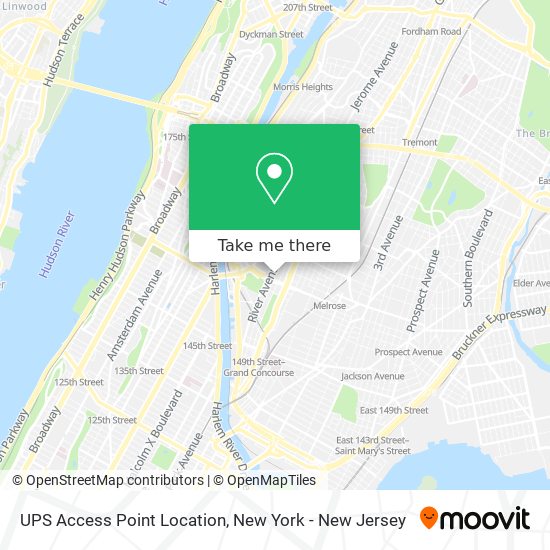 UPS Access Point Location map