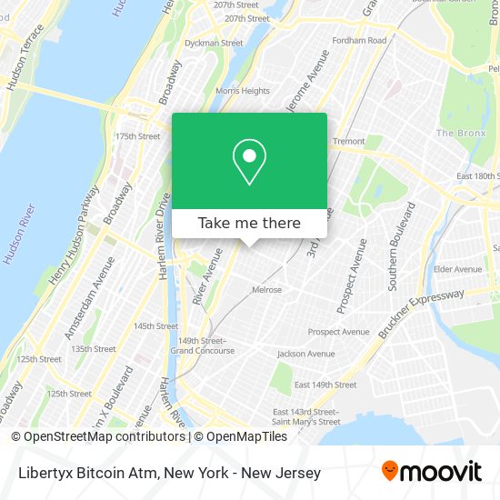 Mapa de Libertyx Bitcoin Atm