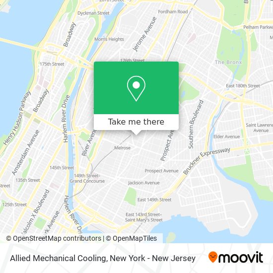 Allied Mechanical Cooling map