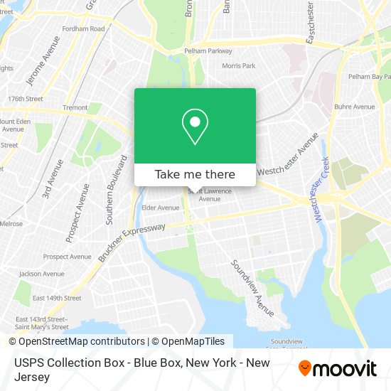 USPS Collection Box - Blue Box map