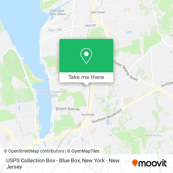 Mapa de USPS Collection Box - Blue Box