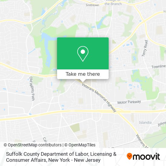 Mapa de Suffolk County Department of Labor, Licensing & Consumer Affairs