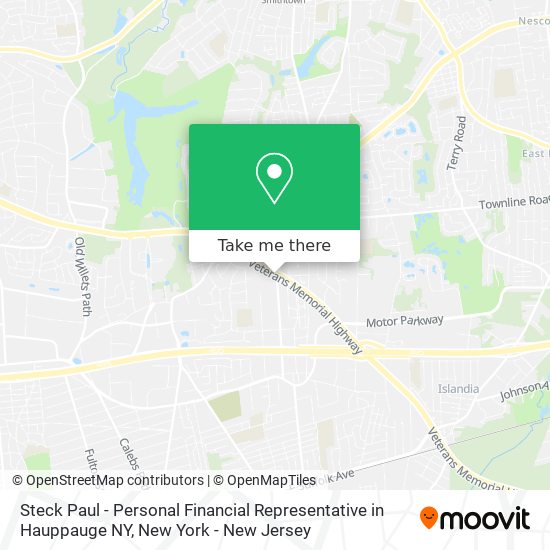 Steck Paul - Personal Financial Representative in Hauppauge NY map