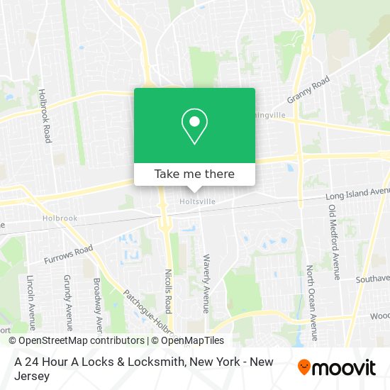 A 24 Hour A Locks & Locksmith map