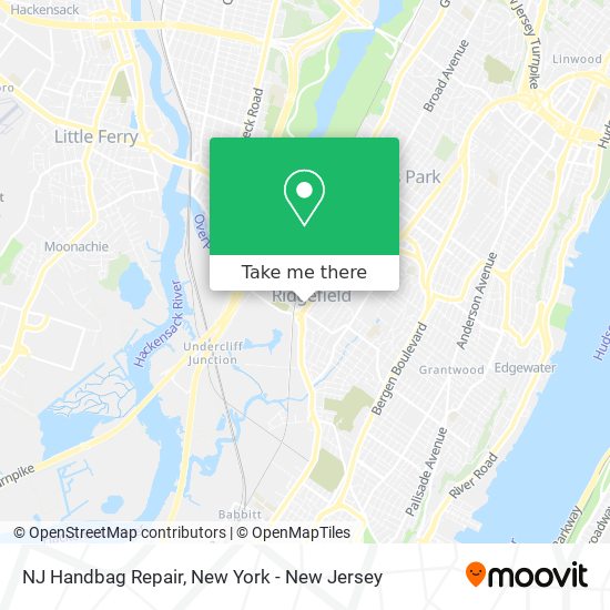 NJ Handbag Repair map
