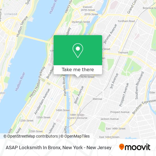 ASAP Locksmith In Bronx map