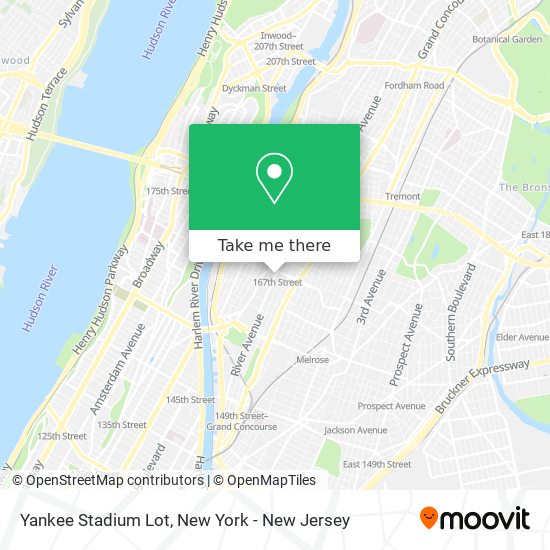 Mapa de Yankee Stadium Lot