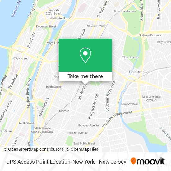 UPS Access Point Location map