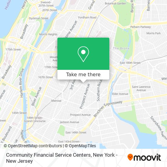 Community Financial Service Centers map