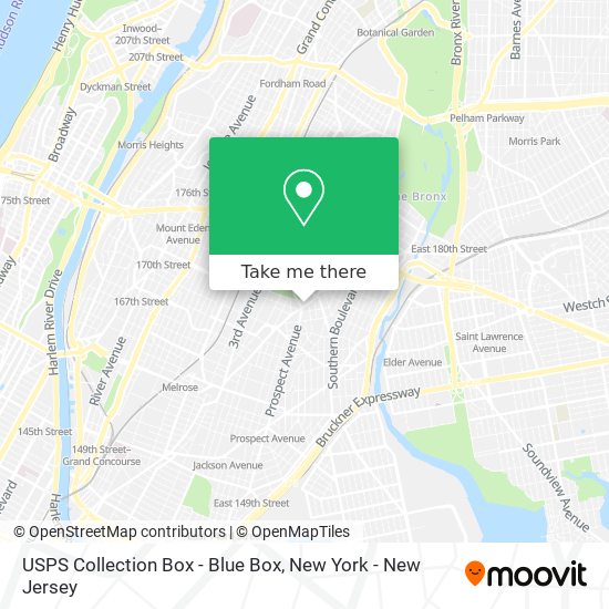 USPS Collection Box - Blue Box map