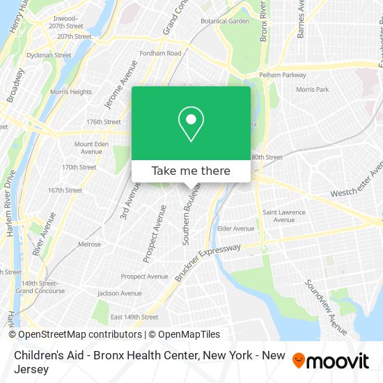 Mapa de Children's Aid - Bronx Health Center