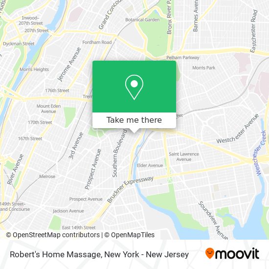 Mapa de Robert's Home Massage