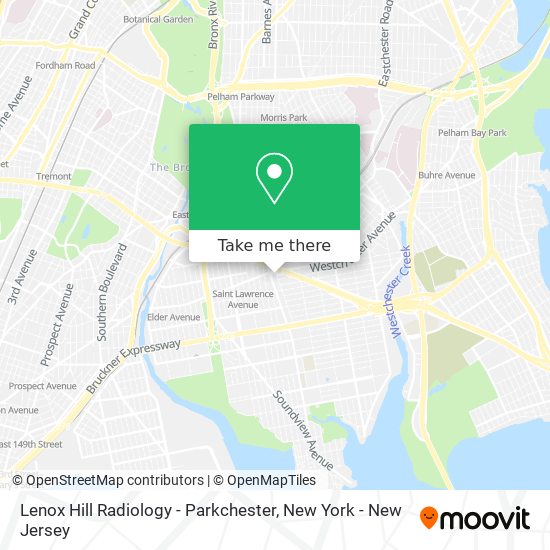 Mapa de Lenox Hill Radiology - Parkchester