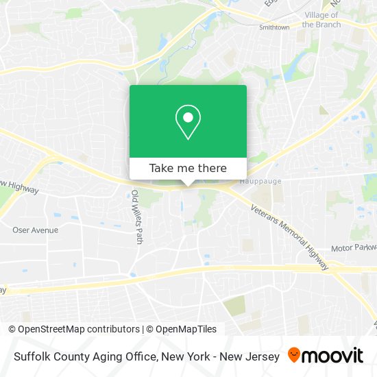 Suffolk County Aging Office map