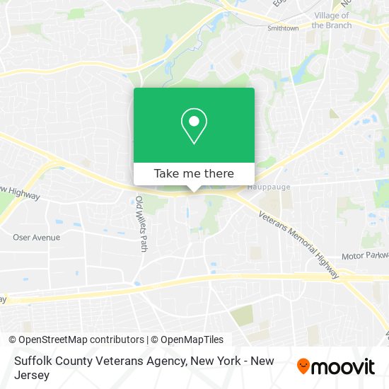 Mapa de Suffolk County Veterans Agency