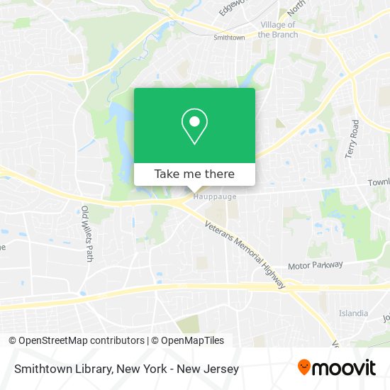 Smithtown Library map