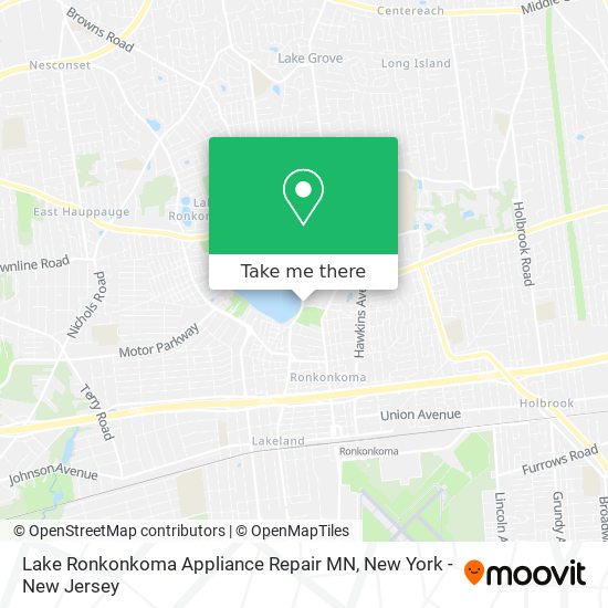 Mapa de Lake Ronkonkoma Appliance Repair MN