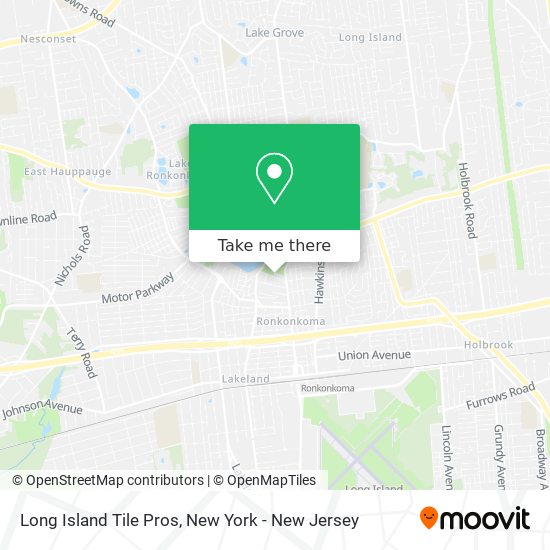 Long Island Tile Pros map