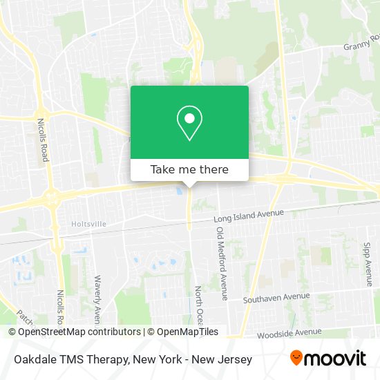 Oakdale TMS Therapy map