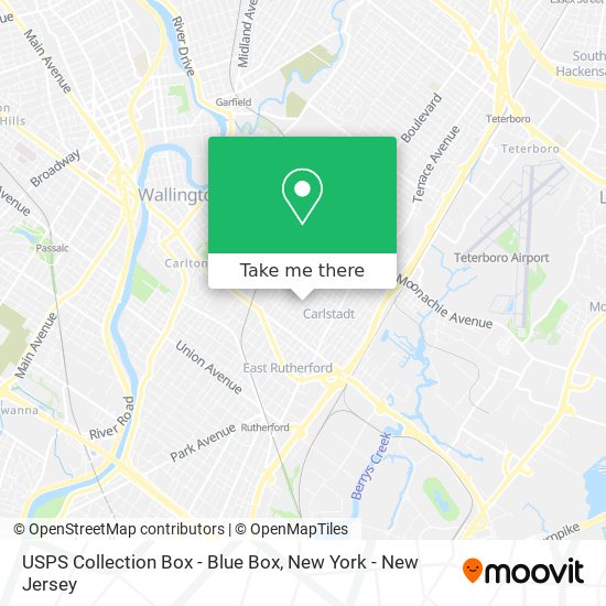 USPS Collection Box - Blue Box map