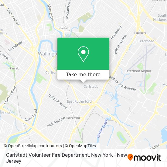 Mapa de Carlstadt Volunteer Fire Department