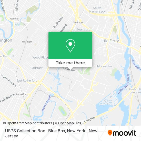 USPS Collection Box - Blue Box map