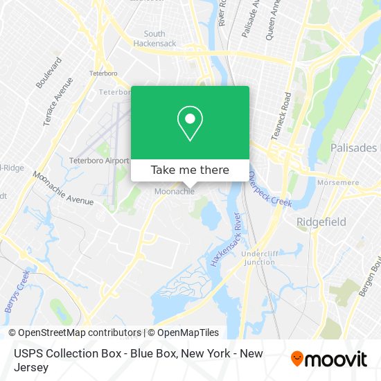 Mapa de USPS Collection Box - Blue Box