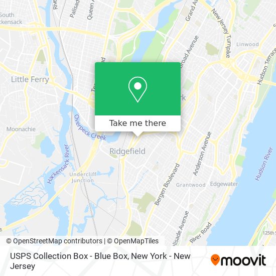 USPS Collection Box - Blue Box map