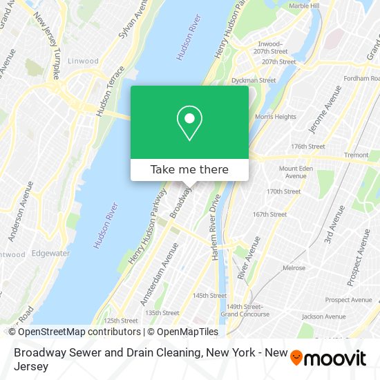 Broadway Sewer and Drain Cleaning map