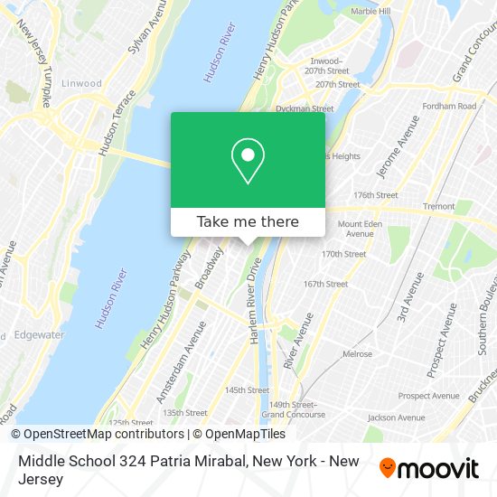 Mapa de Middle School 324 Patria Mirabal