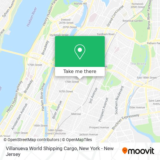 Villanueva World Shipping Cargo map