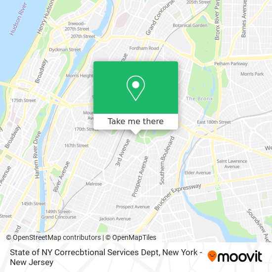 Mapa de State of NY Correcbtional Services Dept