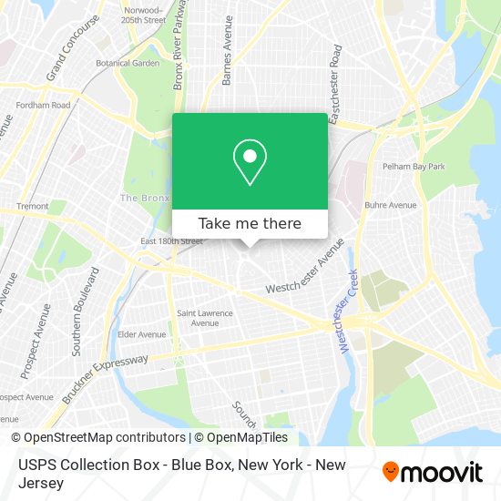 USPS Collection Box - Blue Box map