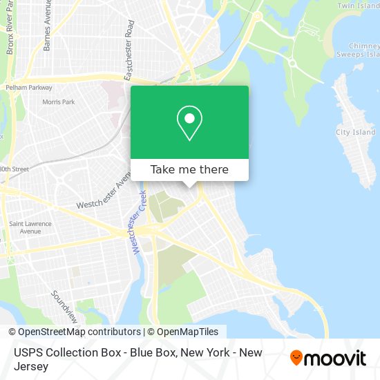 USPS Collection Box - Blue Box map