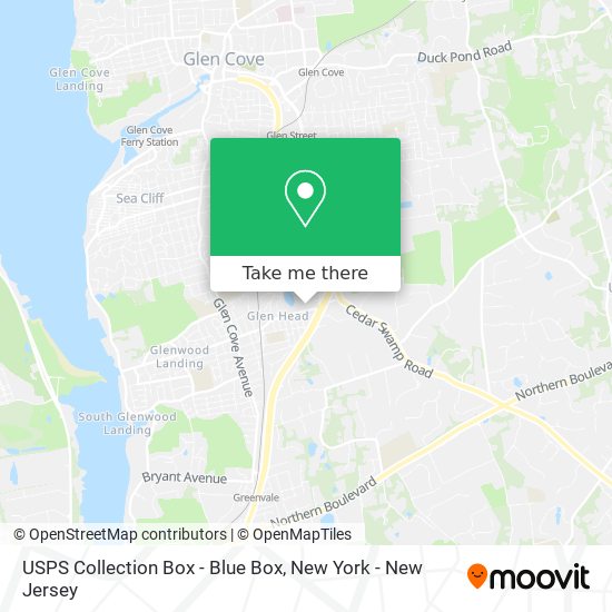 USPS Collection Box - Blue Box map