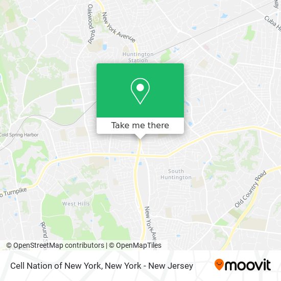 Cell Nation of New York map