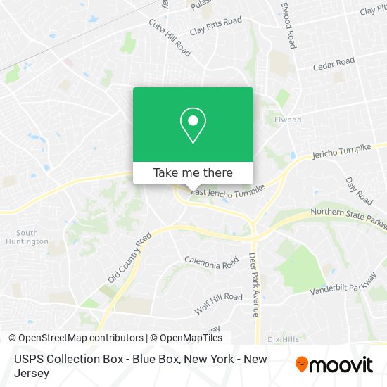 Mapa de USPS Collection Box - Blue Box