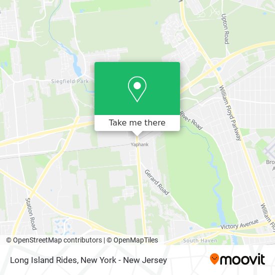 Long Island Rides map