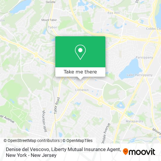 Denise del Vescovo, Liberty Mutual Insurance Agent map