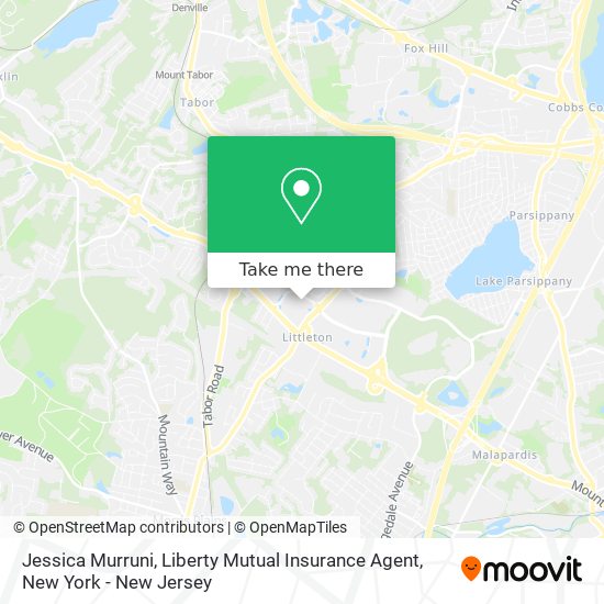 Mapa de Jessica Murruni, Liberty Mutual Insurance Agent