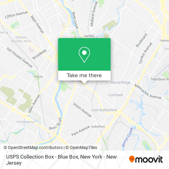 USPS Collection Box - Blue Box map