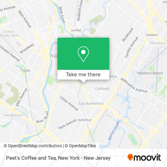 Peet's Coffee and Tea map