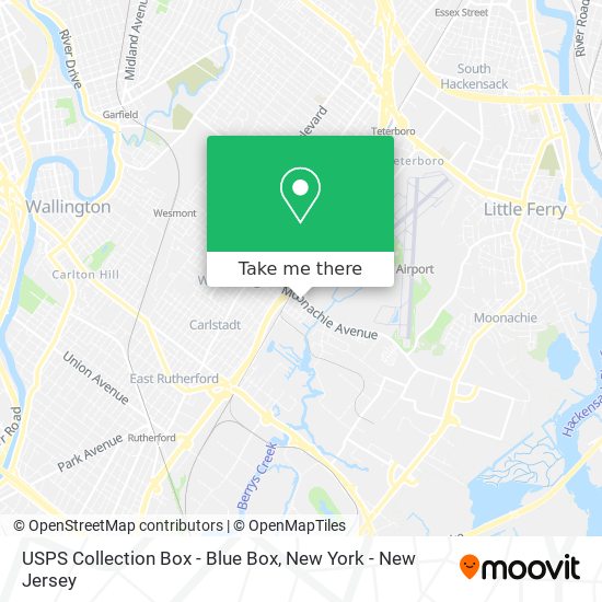 Mapa de USPS Collection Box - Blue Box